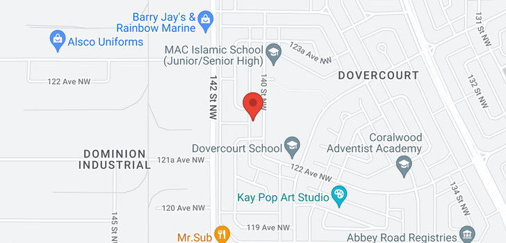 map of 12216 140 ST NW NW